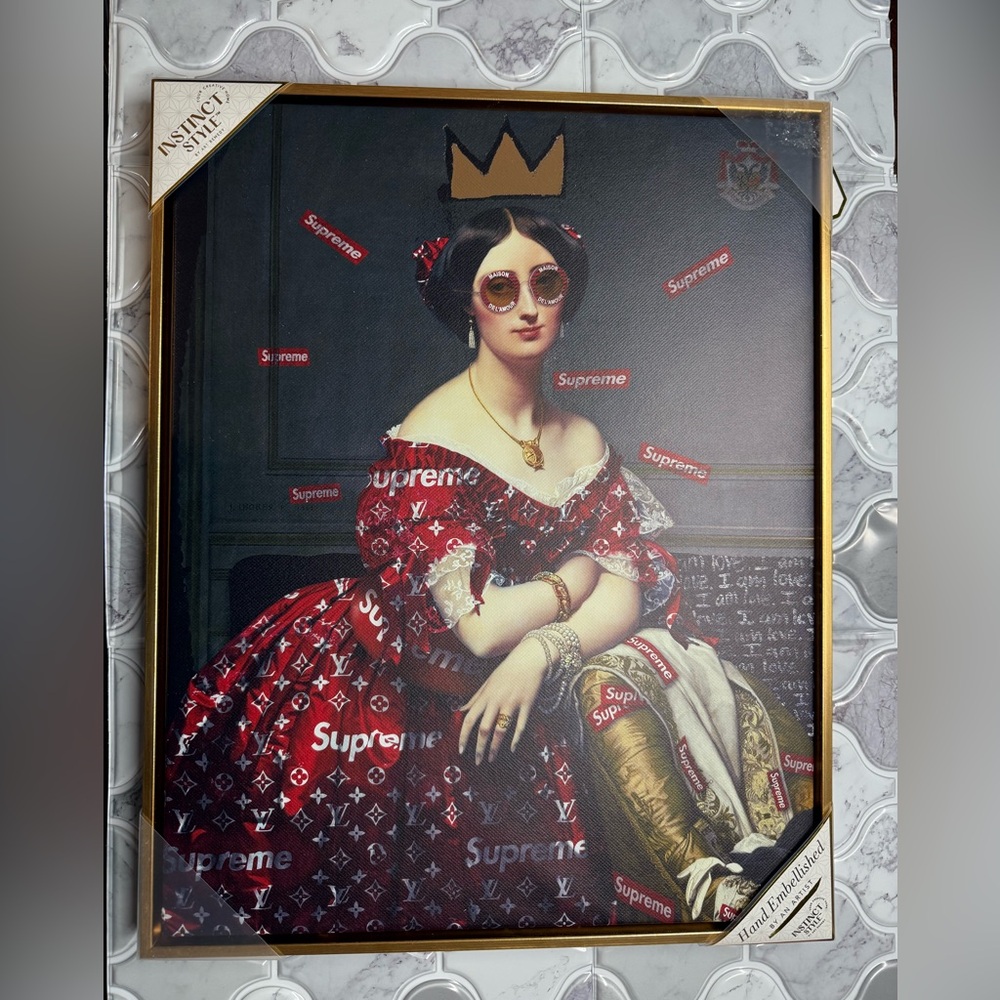 Supreme Red and Black Wall Art